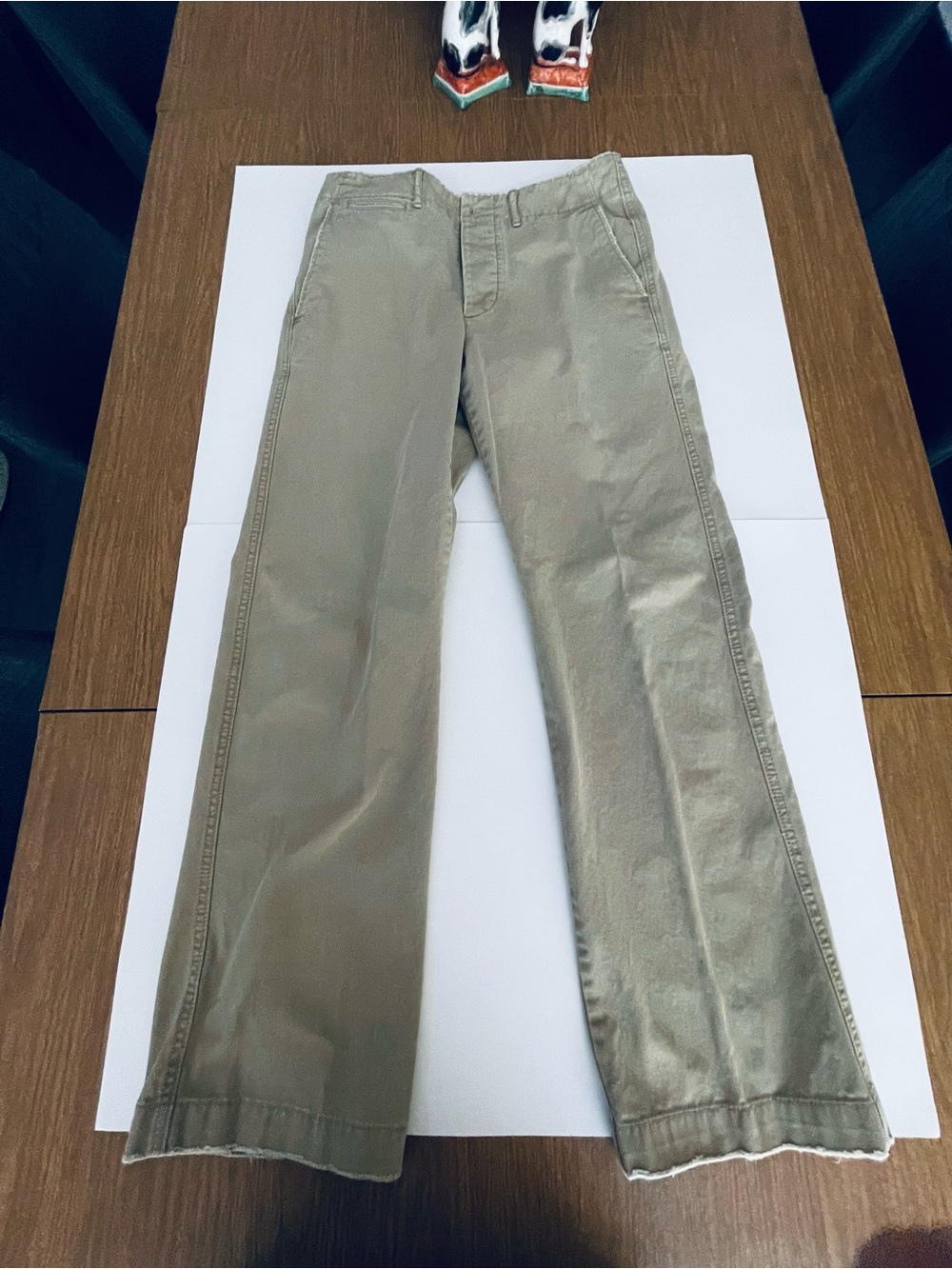 Banana Republic Men's button fly Straight Chinos in tan